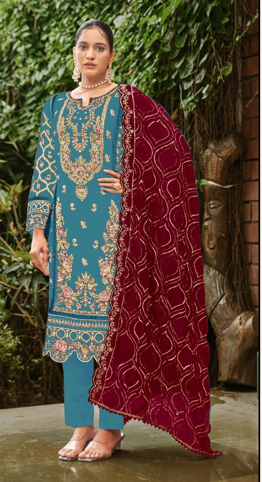 Bilqis B 207 I To L Faux Georgette Embroidered Work Salwar Kameez