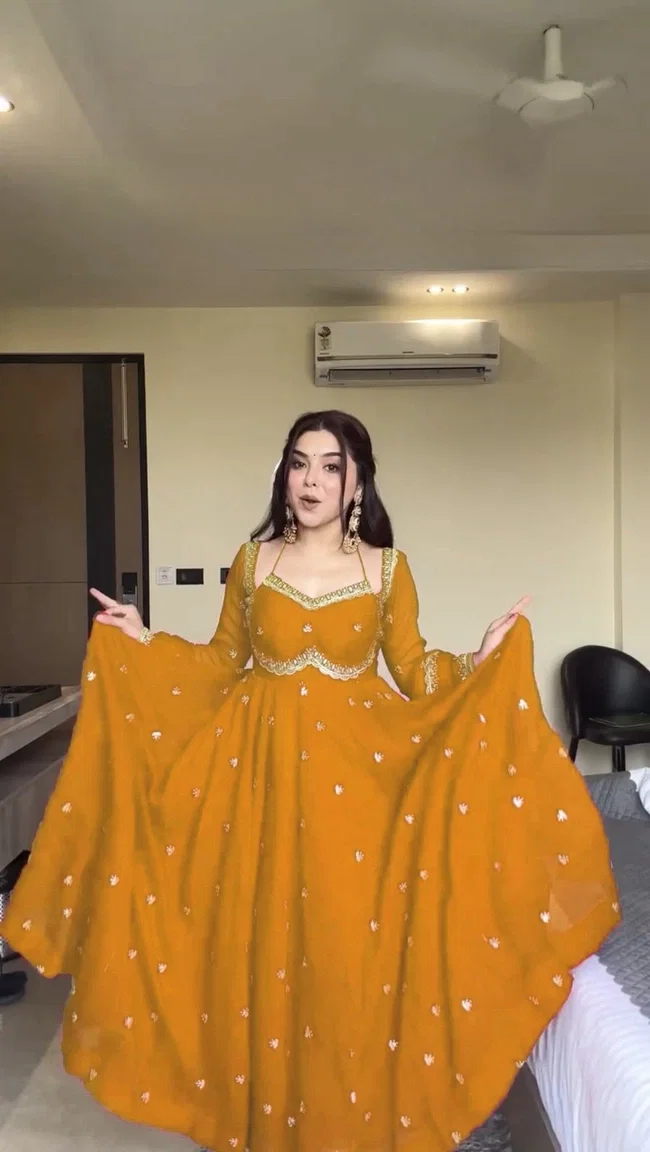 Glory 5924 Vol 2 Foux Gorgette Anarkali Pent With Dupatta