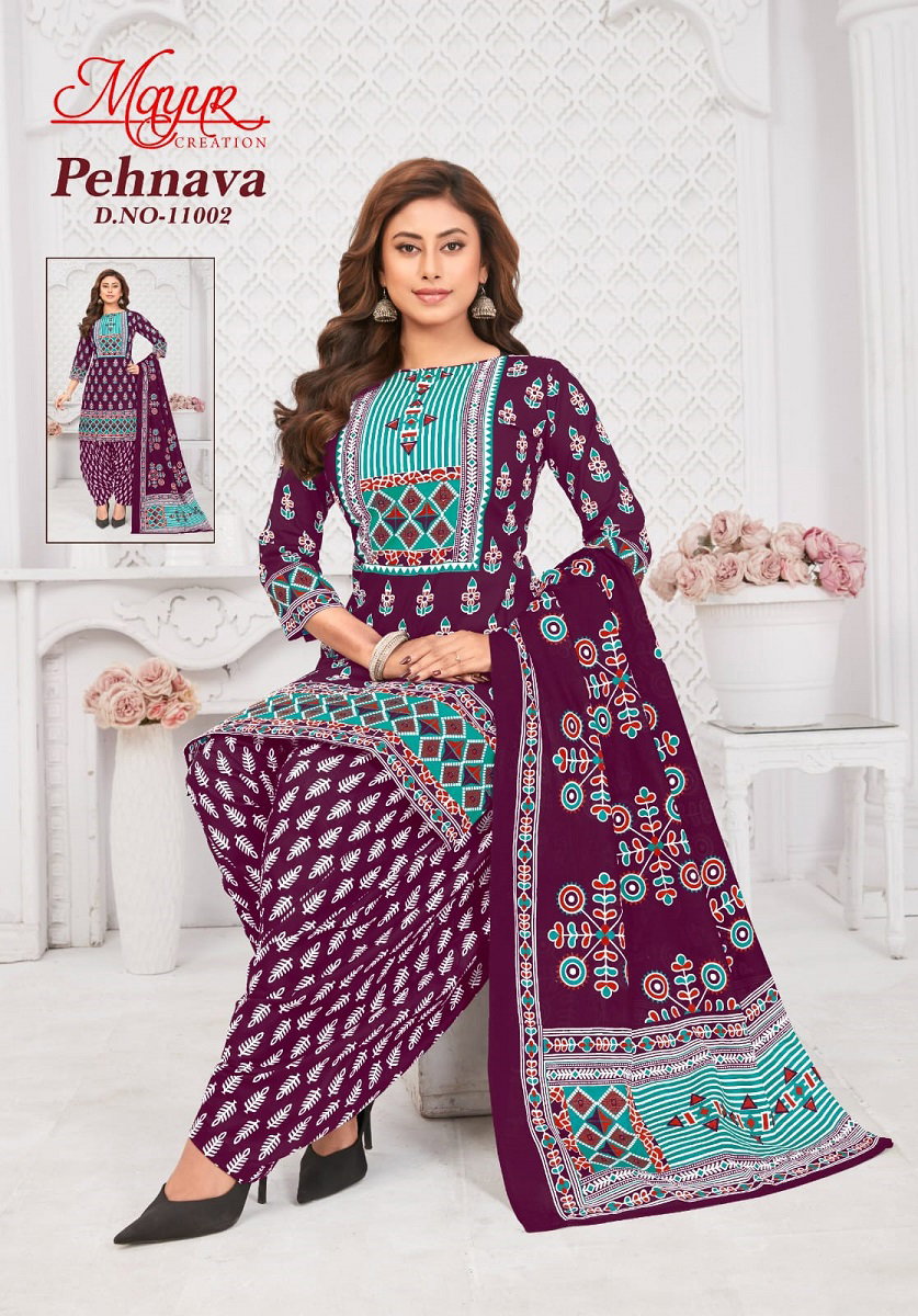 Mayur Pehnava Vol 11 Cotton Printed Dress Material Collection