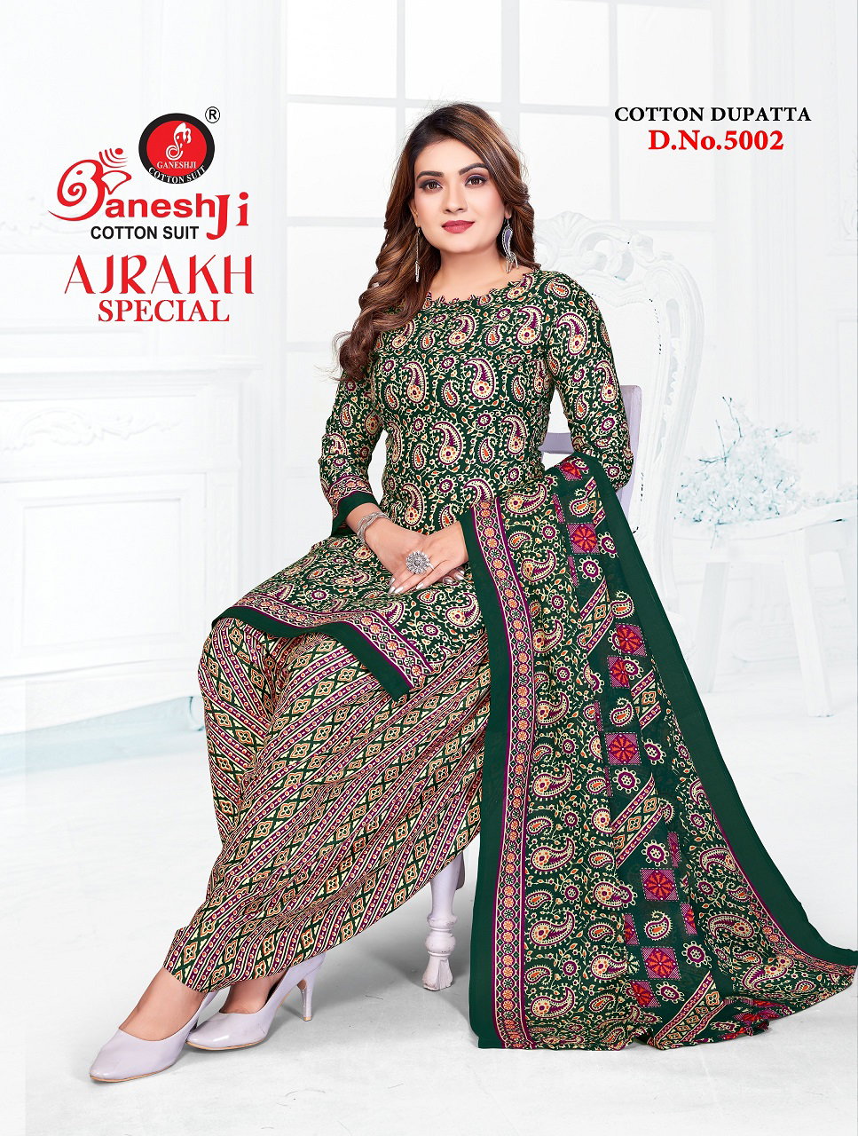 Ganeshji Ajrakh Special Vol 5 Cotton Printed Dress Material Collection