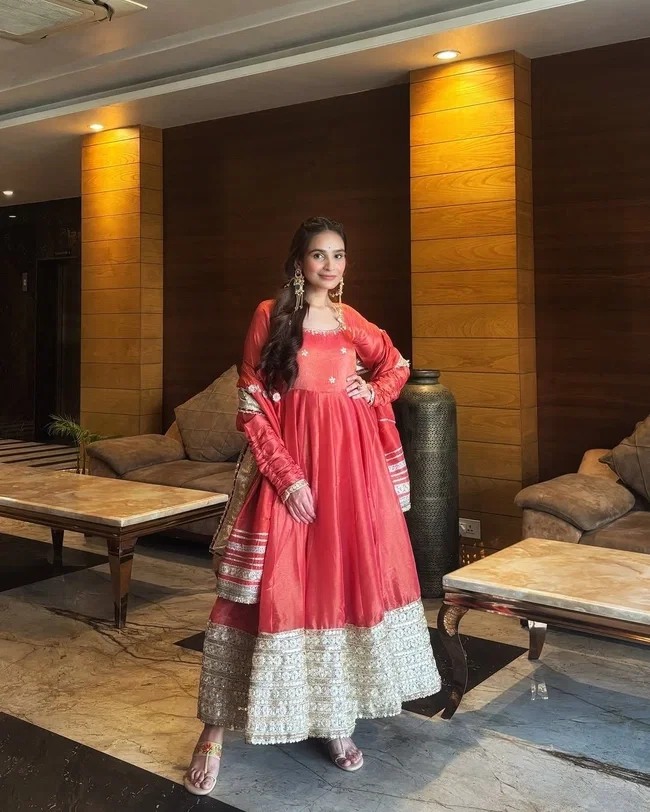 Glory 5965 Chinon Silk Anarkali With Pent And Dupatta