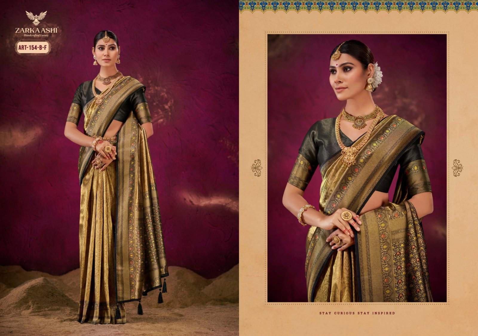 Zarkaashi Kanchi Pattu Vol 01 Banarasi Zari Tissue Premium Saree Collection