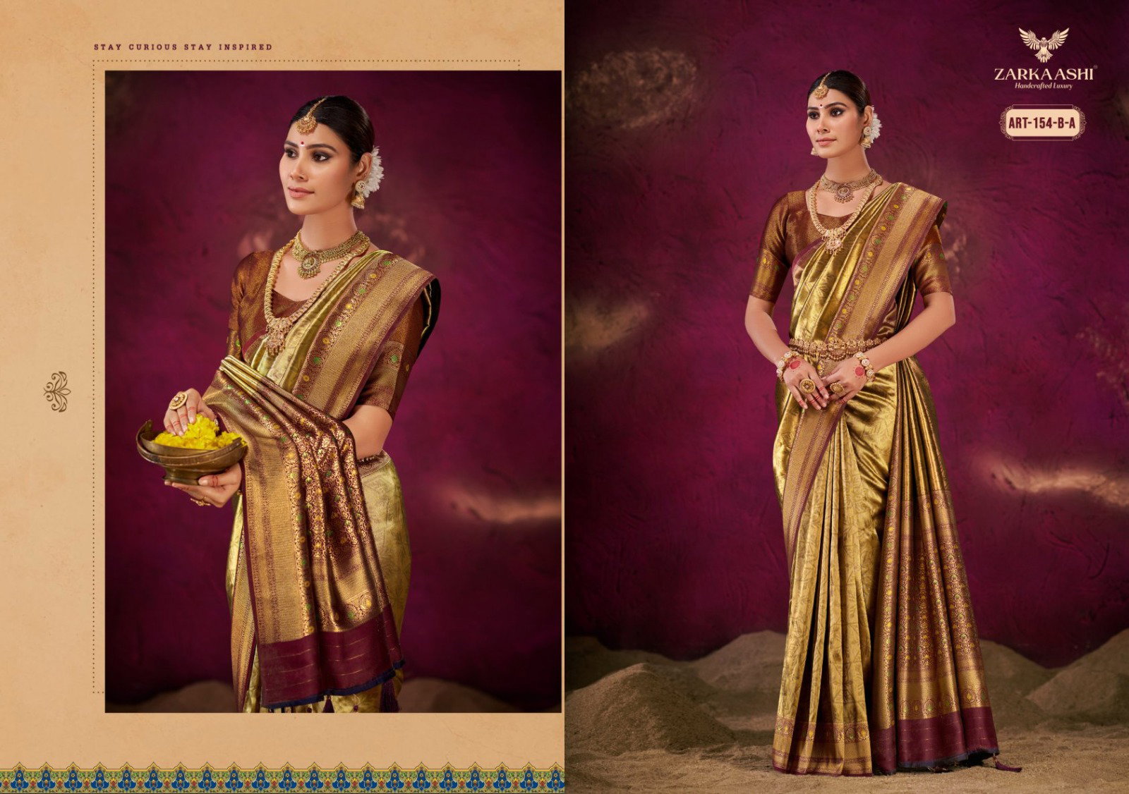Zarkaashi Kanchi Pattu Vol 01 Banarasi Zari Tissue Premium Saree Collection