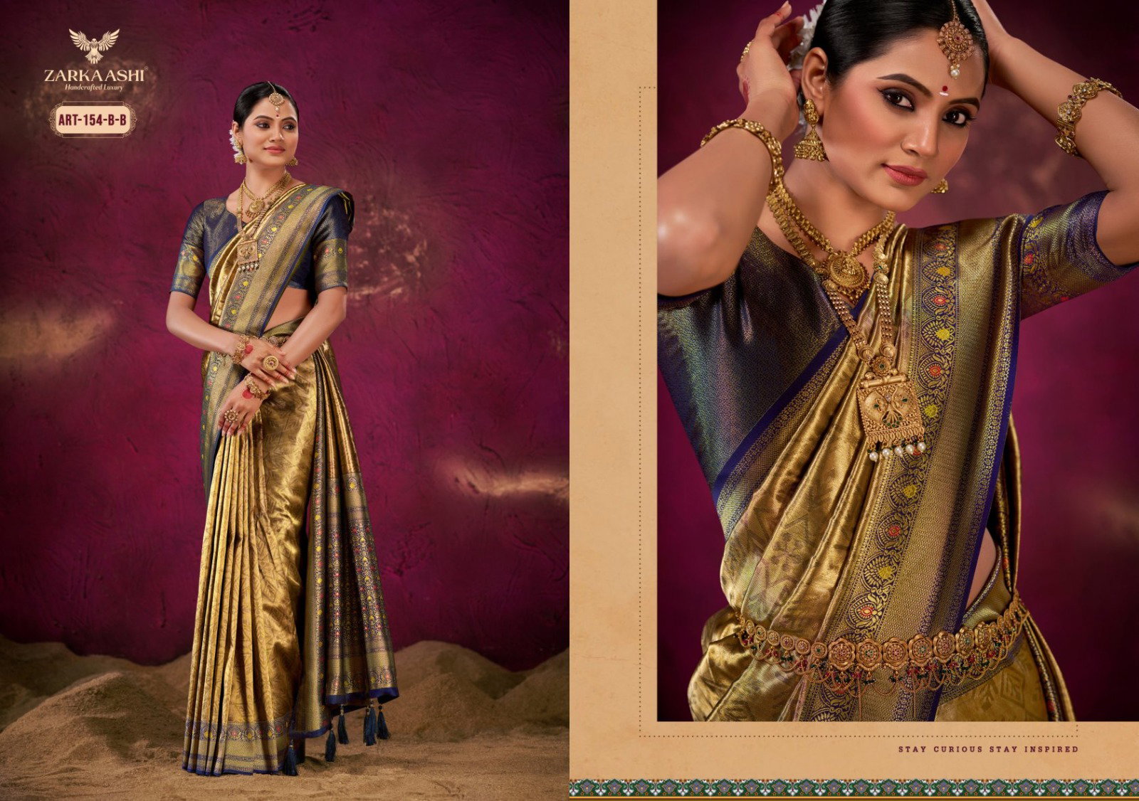 Zarkaashi Kanchi Pattu Vol 01 Banarasi Zari Tissue Premium Saree Collection