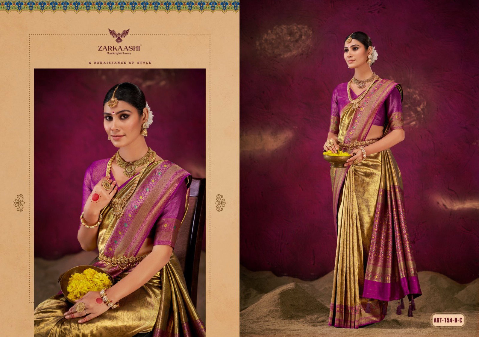 Zarkaashi Kanchi Pattu Vol 01 Banarasi Zari Tissue Premium Saree Collection