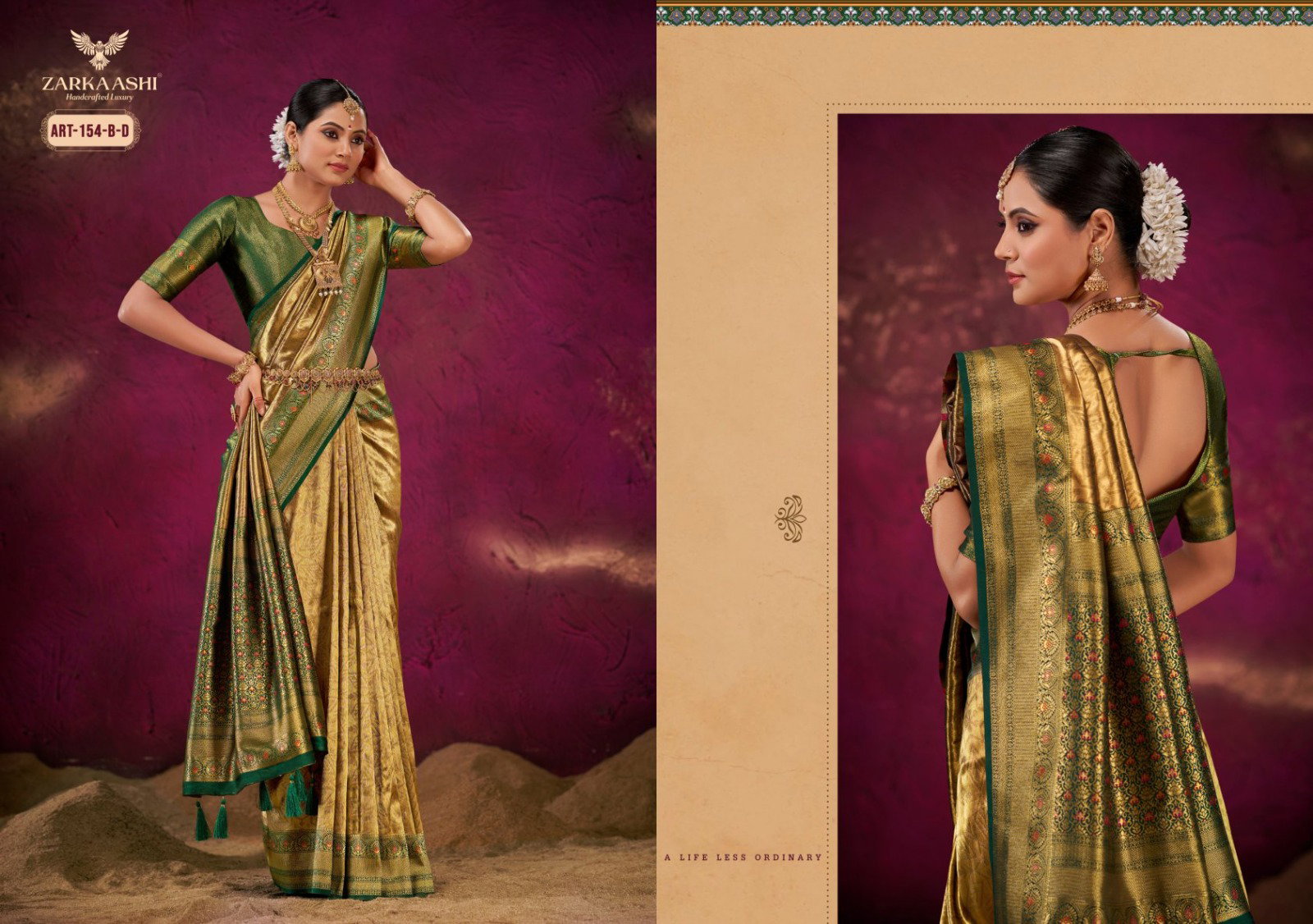 Zarkaashi Kanchi Pattu Vol 01 Banarasi Zari Tissue Premium Saree Collection