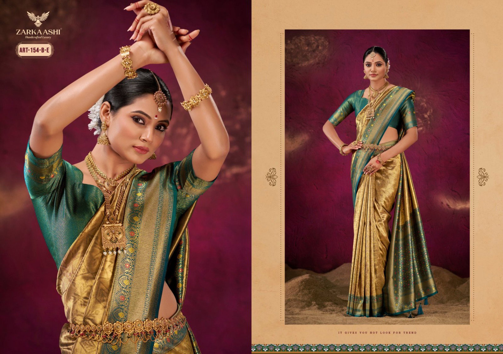 Zarkaashi Kanchi Pattu Vol 01 Banarasi Zari Tissue Premium Saree Collection