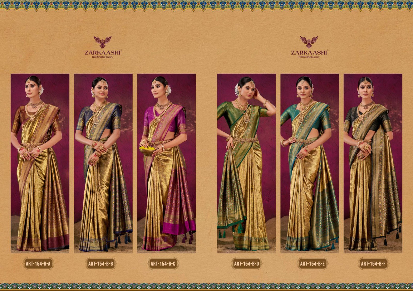 Zarkaashi Kanchi Pattu Vol 01 Banarasi Zari Tissue Premium Saree Collection