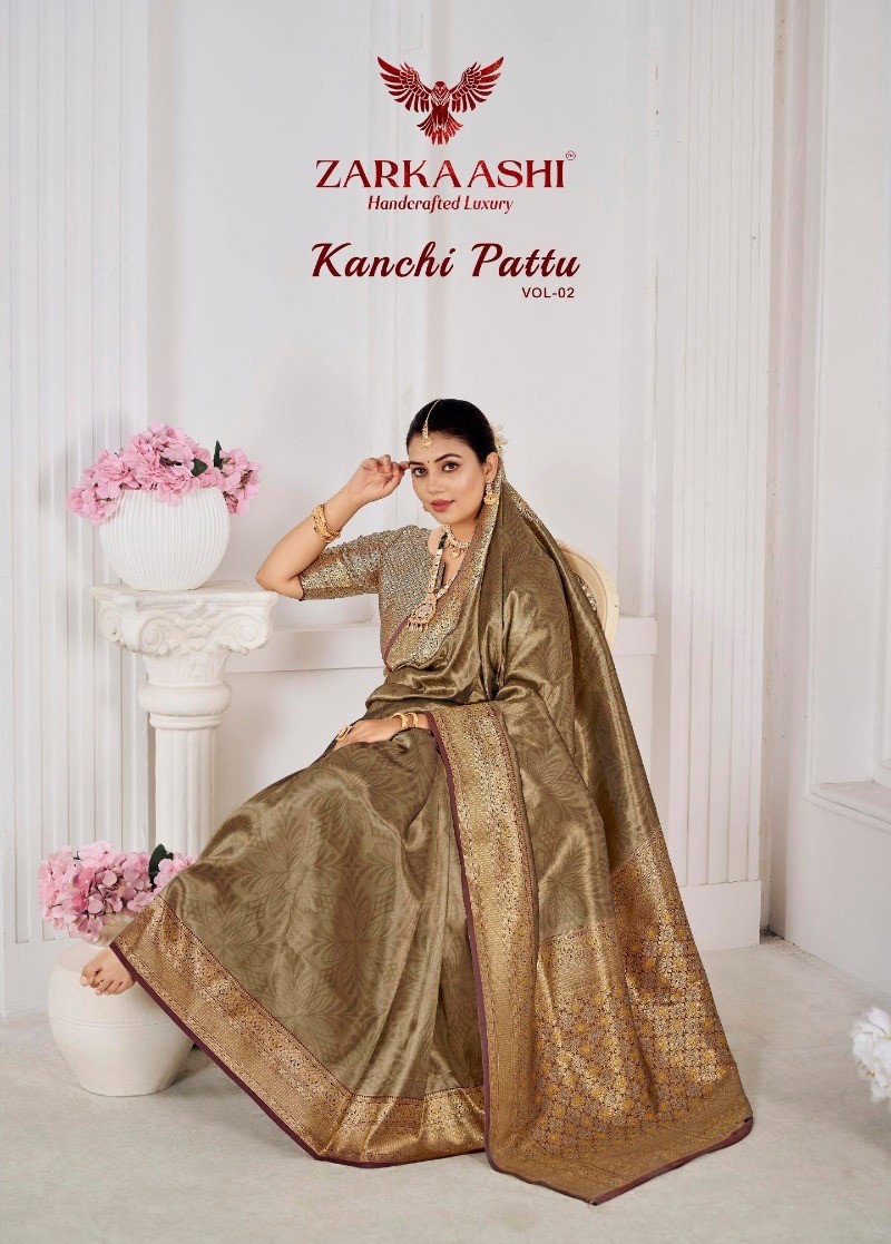 Zarkaashi Kanchi Pattu Vol 02 Banarasi Zari Tissue Designer Saree Collection