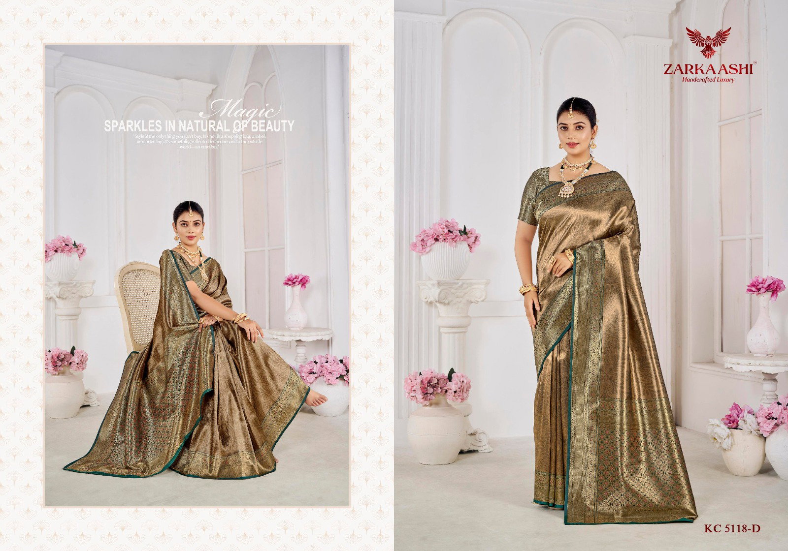 Zarkaashi Kanchi Pattu Vol 02 Banarasi Zari Tissue Designer Saree Collection
