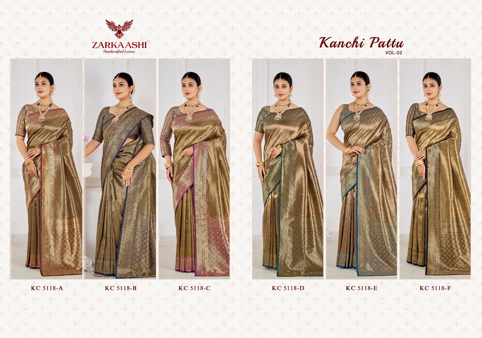 Zarkaashi Kanchi Pattu Vol 02 Banarasi Zari Tissue Designer Saree Collection
