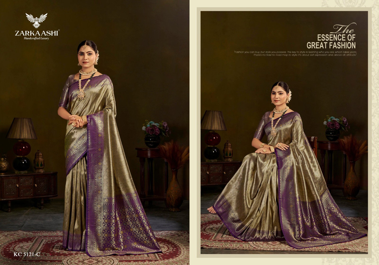 Zarkaashi Kanchi Pattu Vol 03 Banarasi Zari Tissue Premium Saree Collection