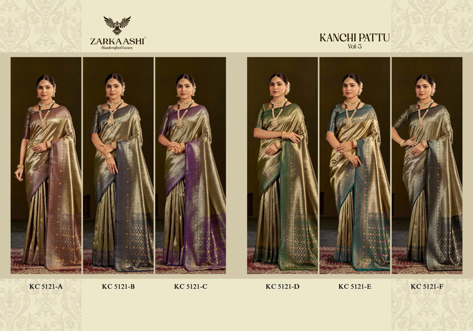Zarkaashi Kanchi Pattu Vol 03 Banarasi Zari Tissue Premium Saree Collection
