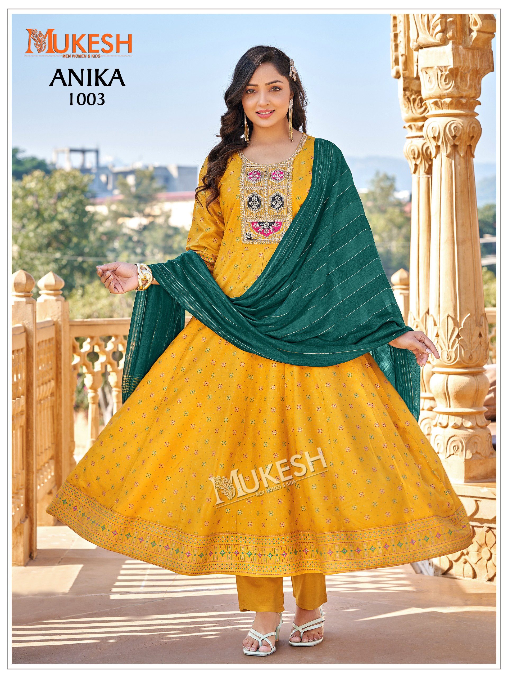 Mukesh Anika Rayon With Heavy Sequence Embroidery Worked Kurti Set Collection