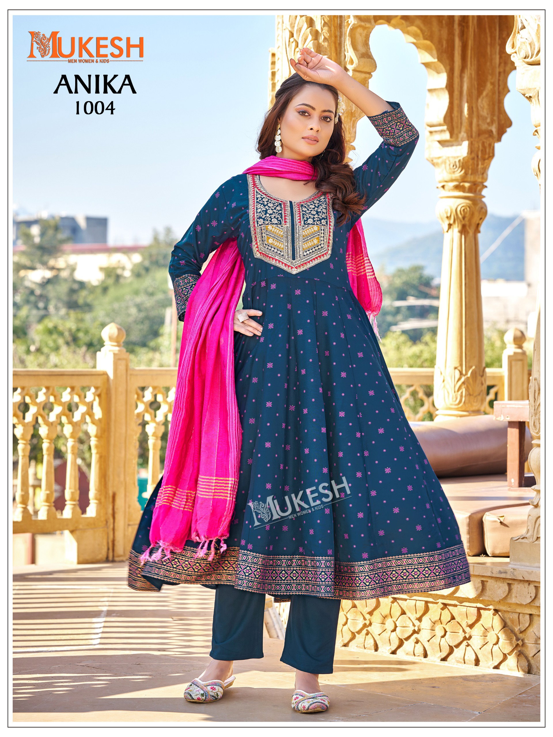 Mukesh Anika Rayon With Heavy Sequence Embroidery Worked Kurti Set Collection