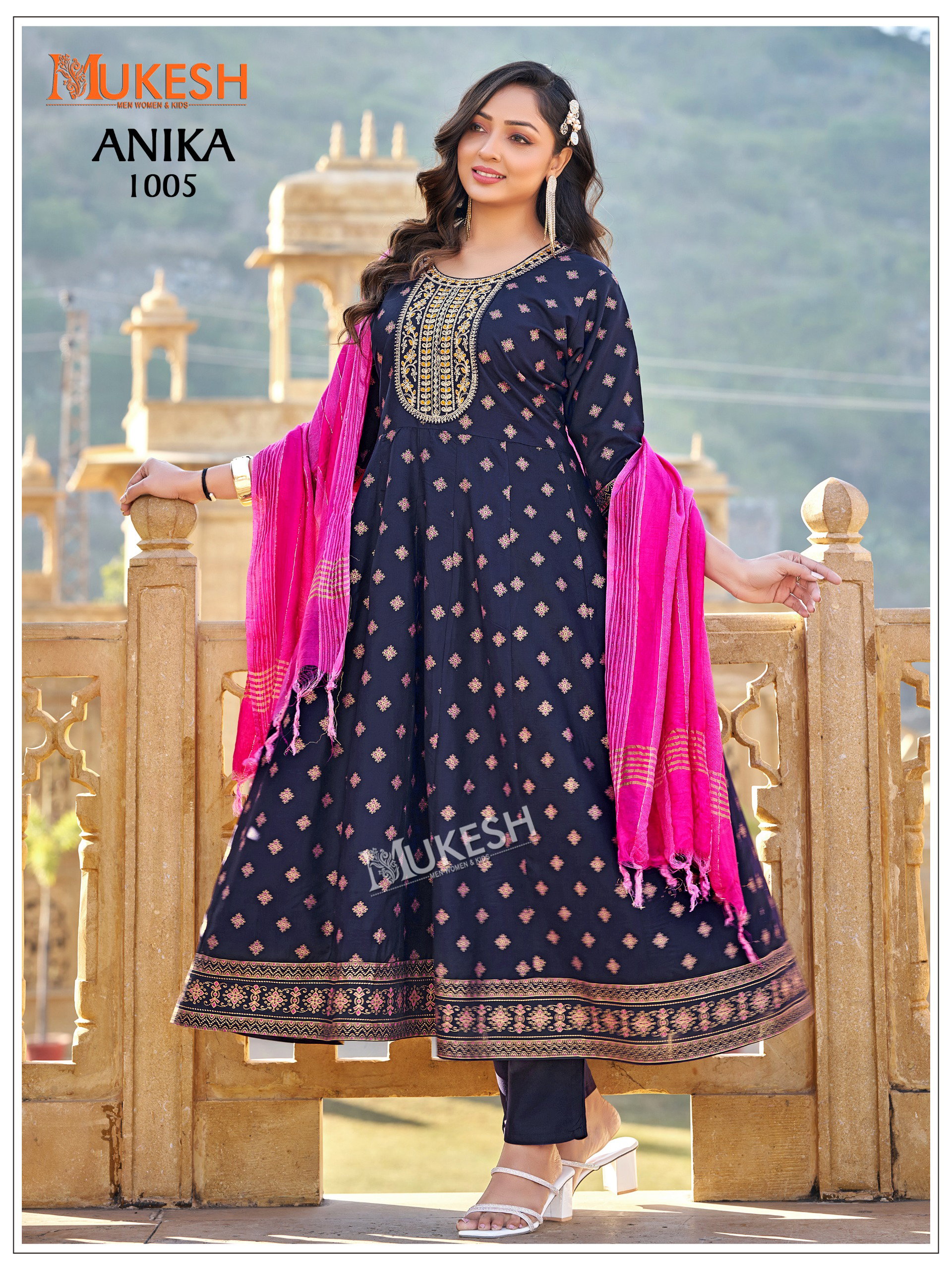 Mukesh Anika Rayon With Heavy Sequence Embroidery Worked Kurti Set Collection