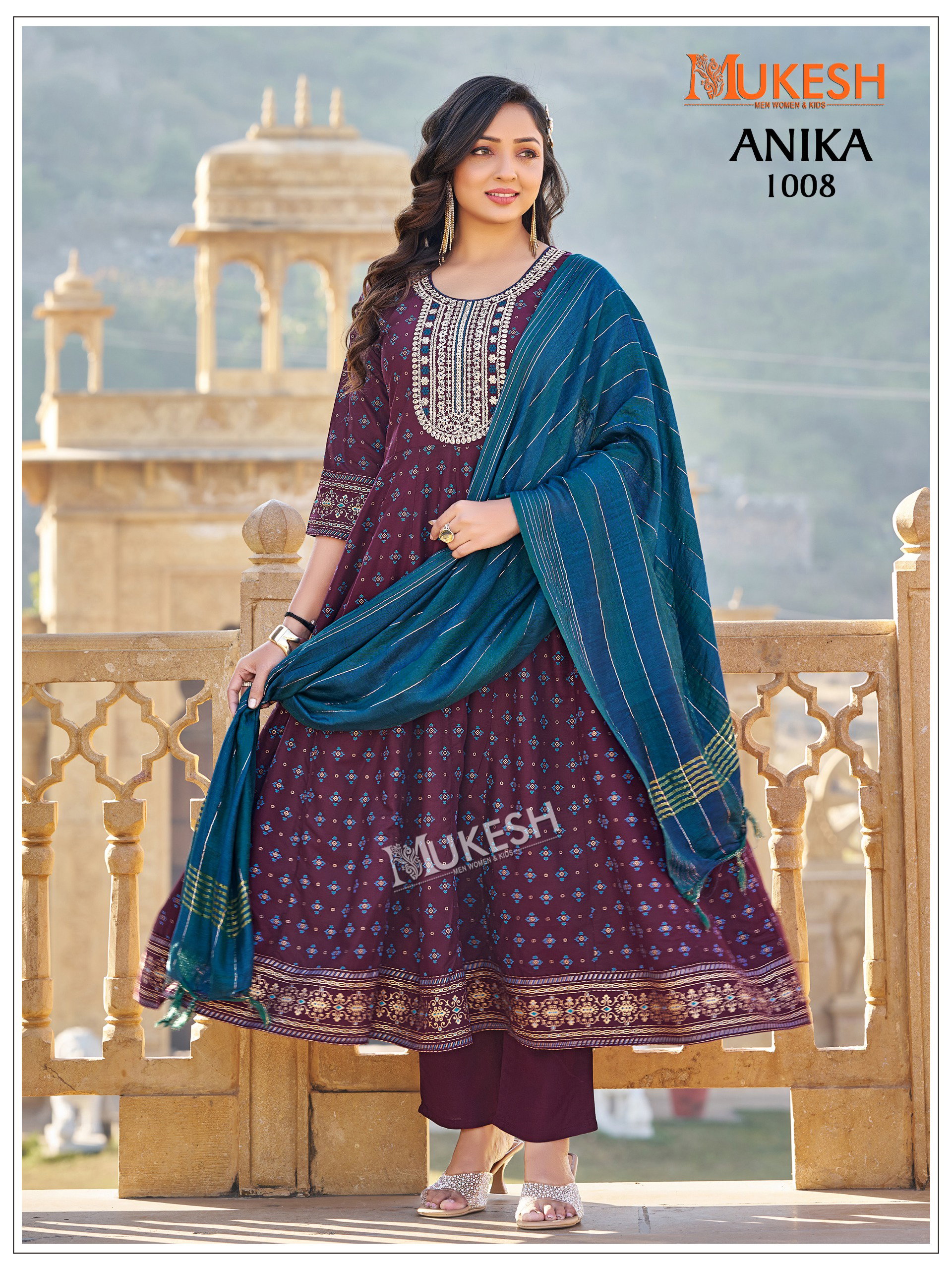 Mukesh Anika Rayon With Heavy Sequence Embroidery Worked Kurti Set Collection