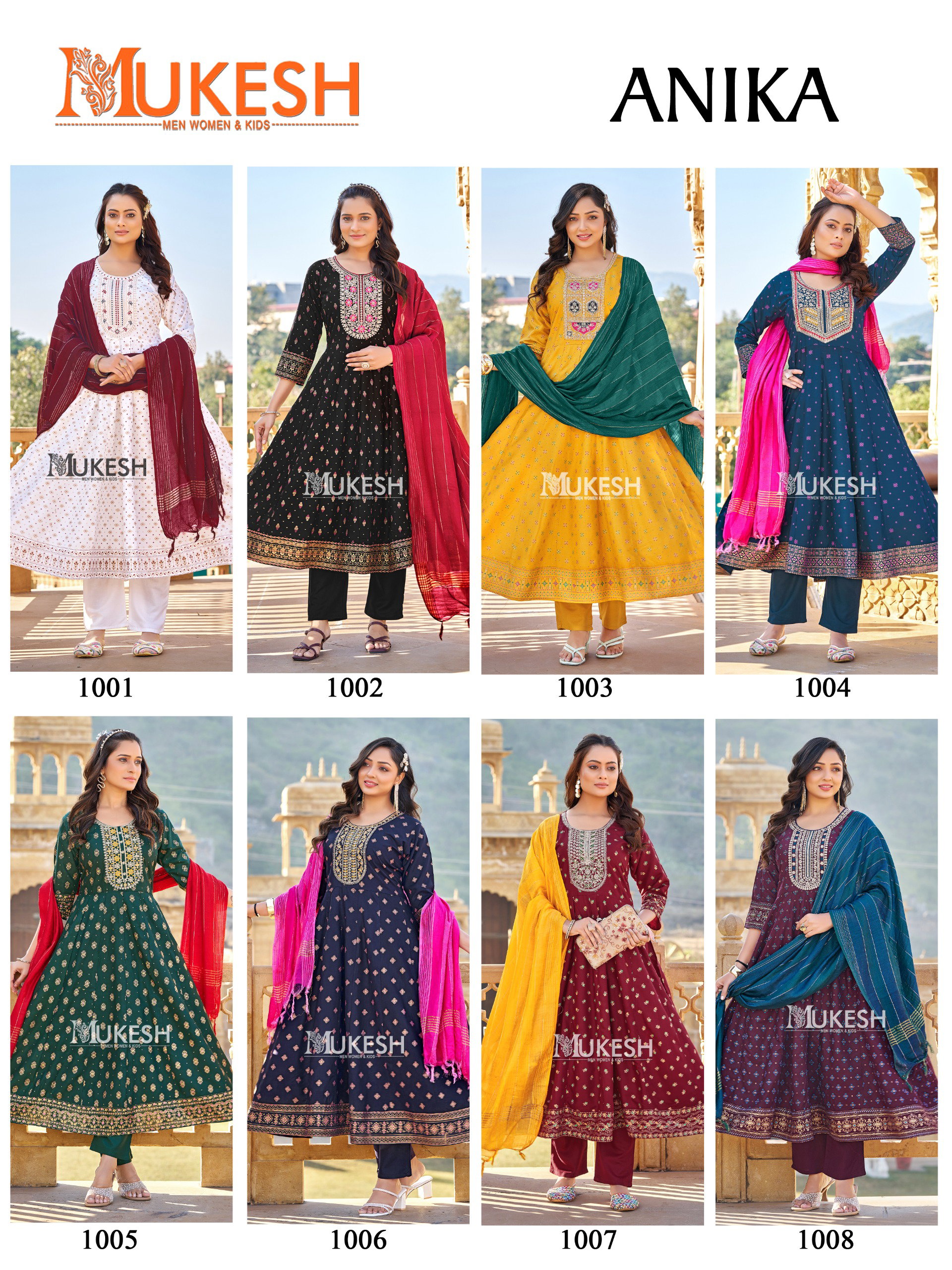 Mukesh Anika Rayon With Heavy Sequence Embroidery Worked Kurti Set Collection