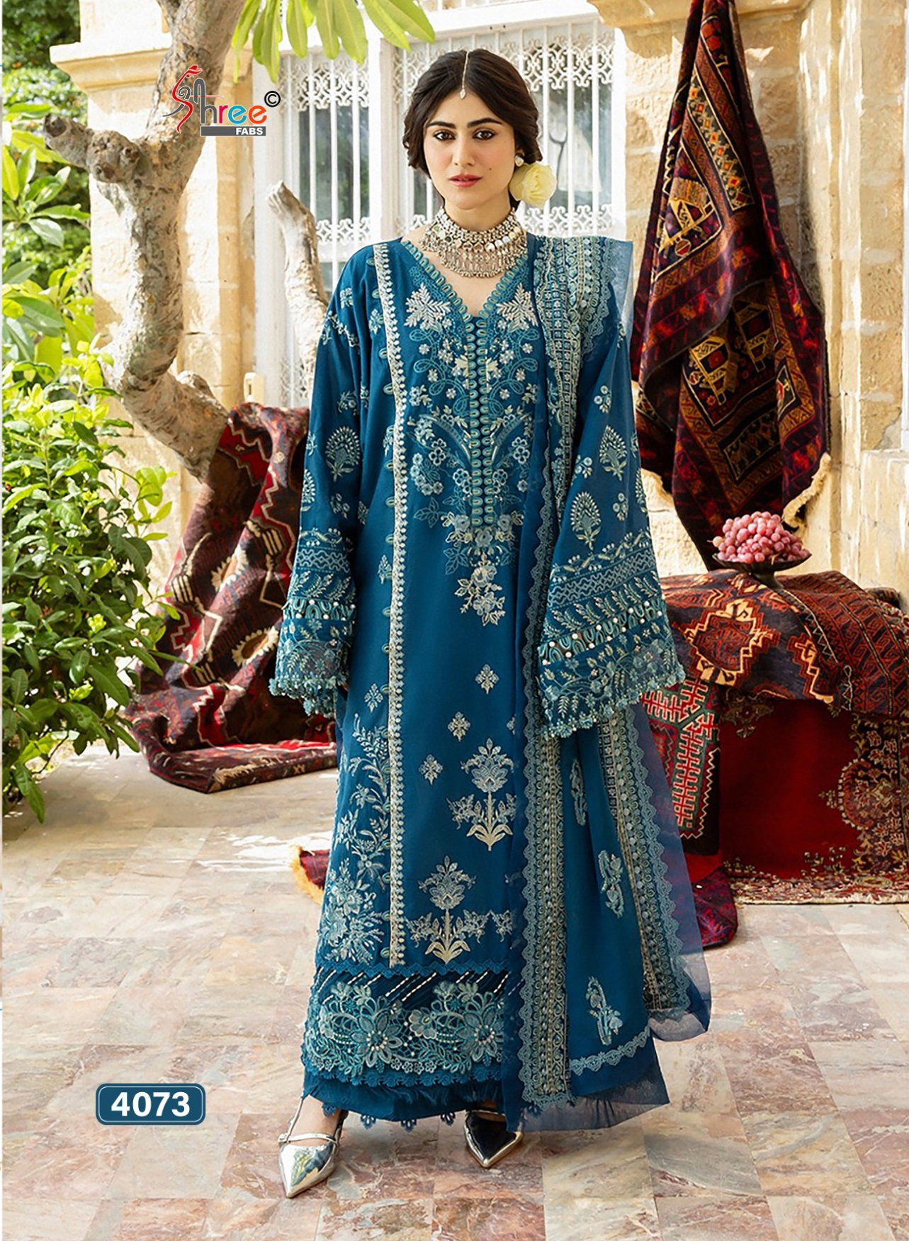 Shree Kahf Premium Embroidered Collection Vol 1 Cotton Mal Dupatta Pakistani Suit