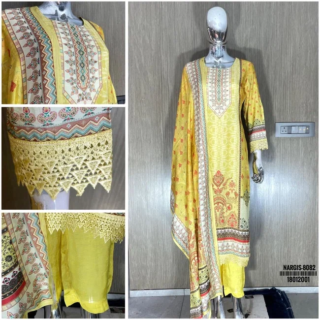 Swt Nargis vol 13 Muslin Digital Print Readymade Dress With Dupatta