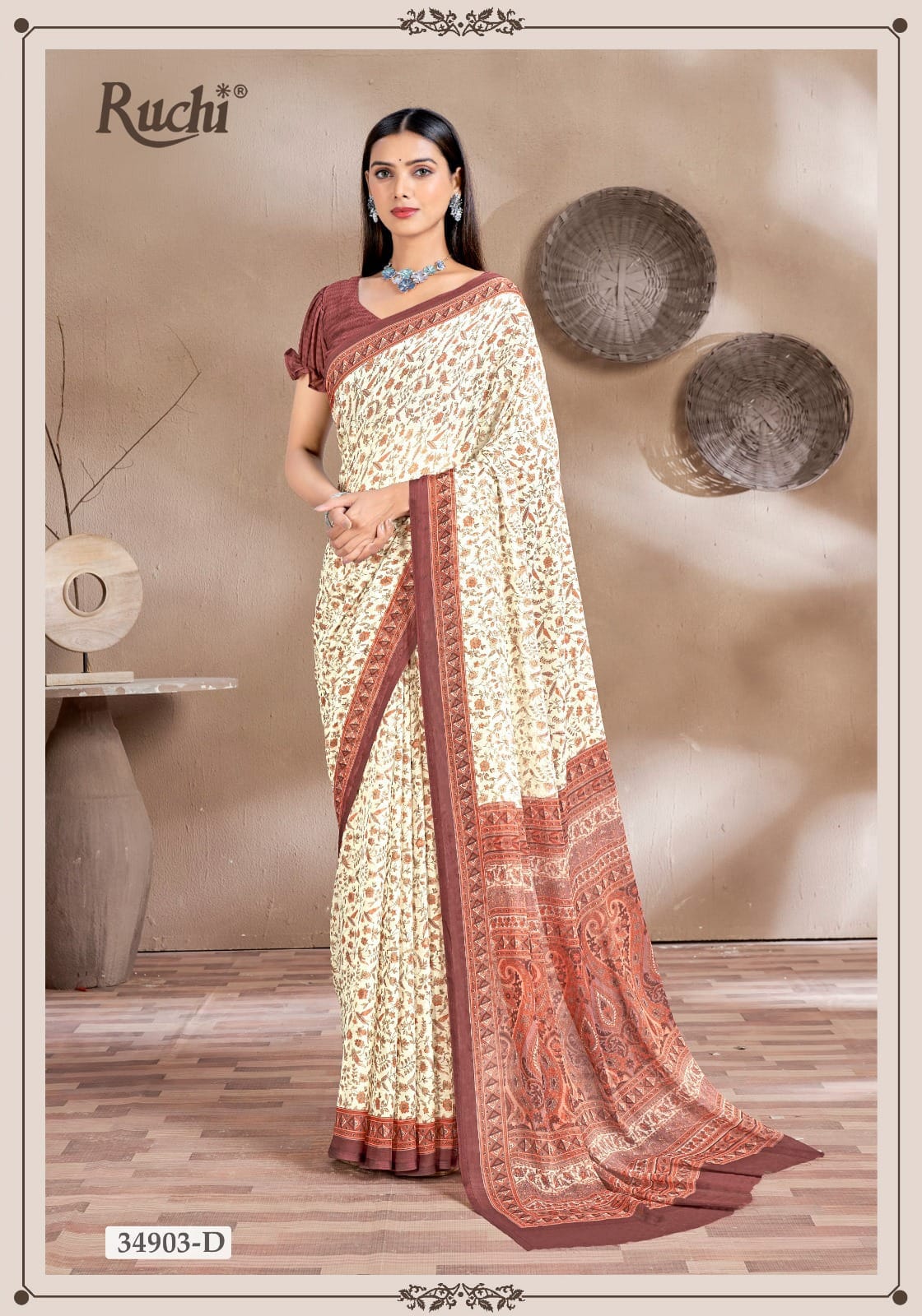 Ruchi Star Chiffon 161 Chiffon Printed Casual Wear Saree Collection