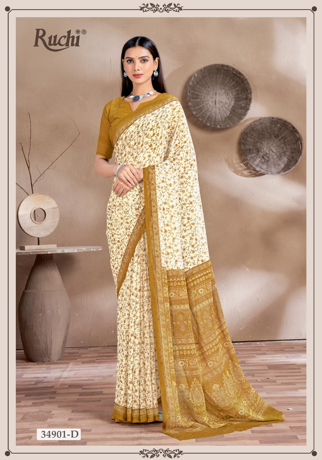Ruchi Star Chiffon 161 Chiffon Printed Casual Wear Saree Collection
