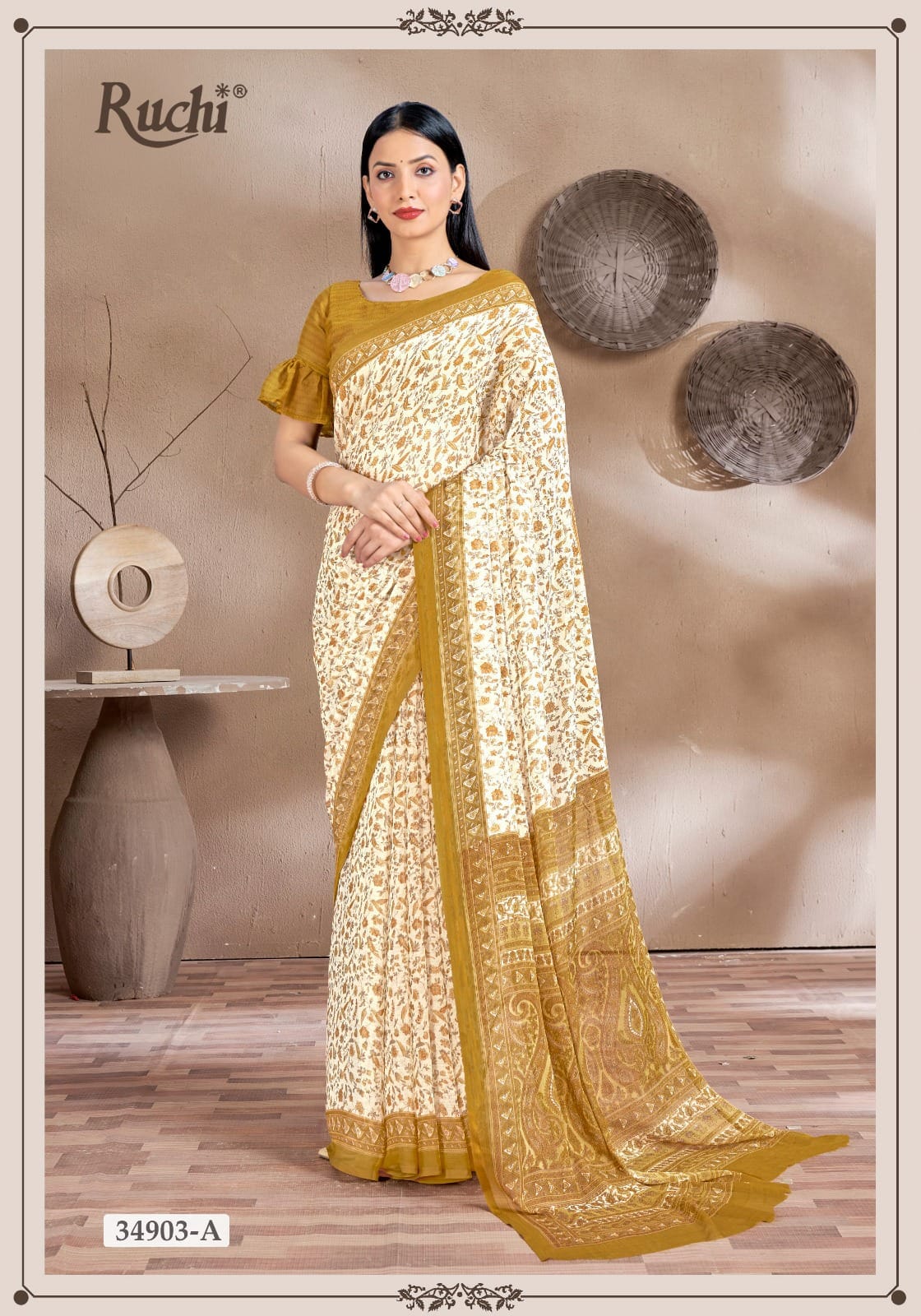 Ruchi Star Chiffon 161 Chiffon Printed Casual Wear Saree Collection