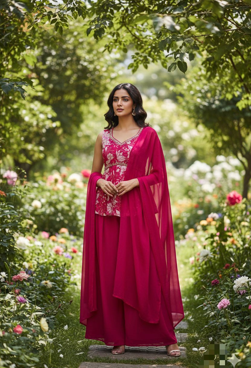 Naisha K 490 Vol 2 Chinon Printed Handwork Top Bottom And Dupatta