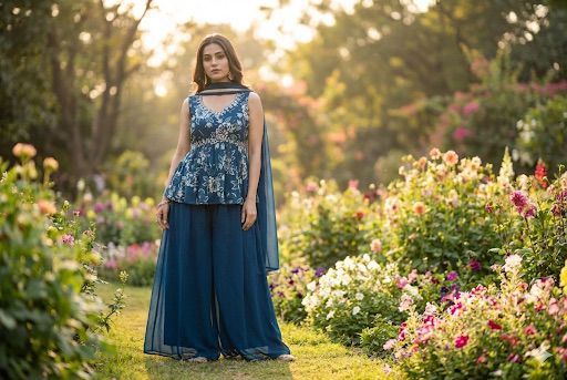 Naisha K 490 Vol 2 Chinon Printed Handwork Top Bottom And Dupatta