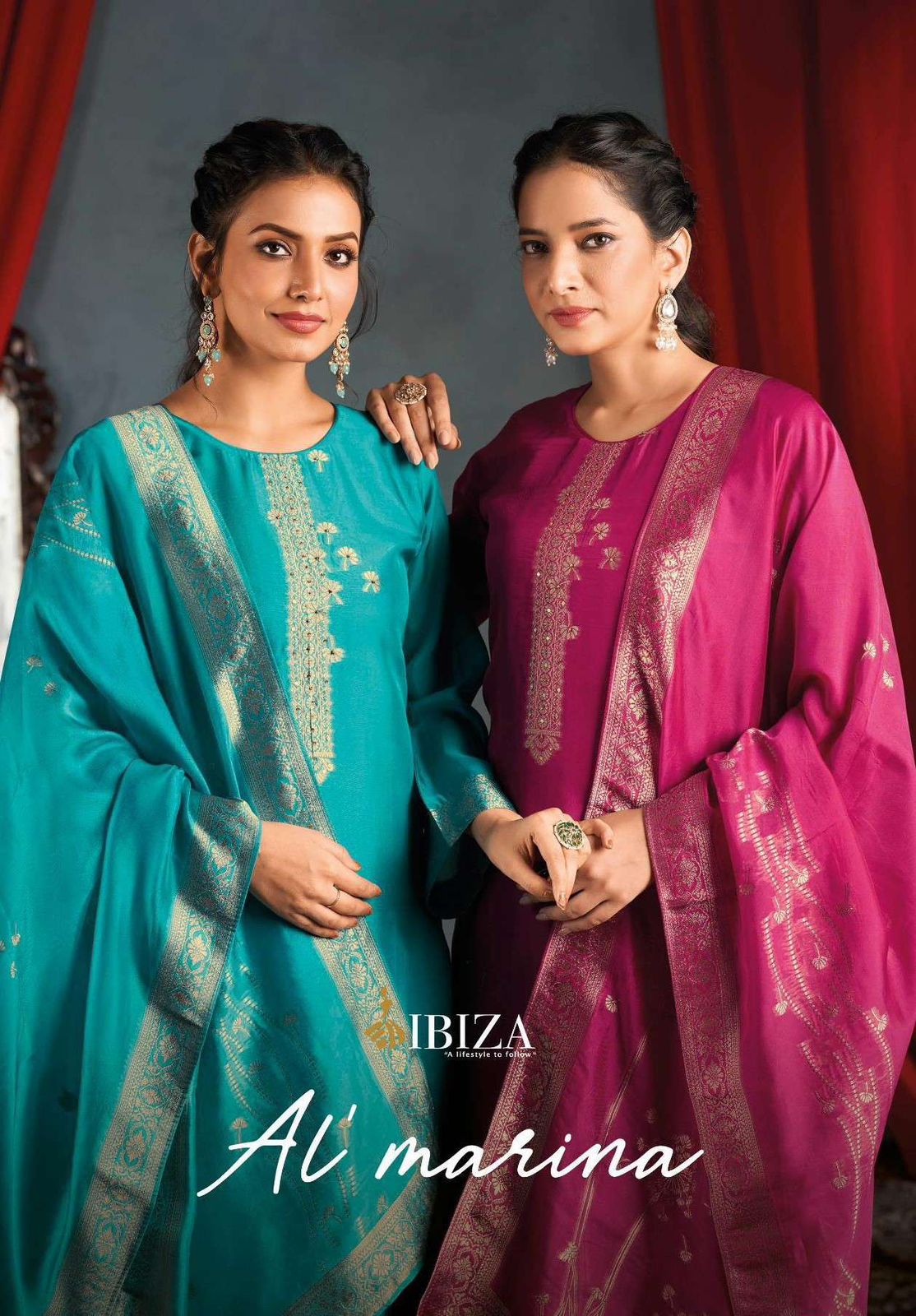 Ibiza Al Marina Banglory Silk Handwork Salwar Kameez