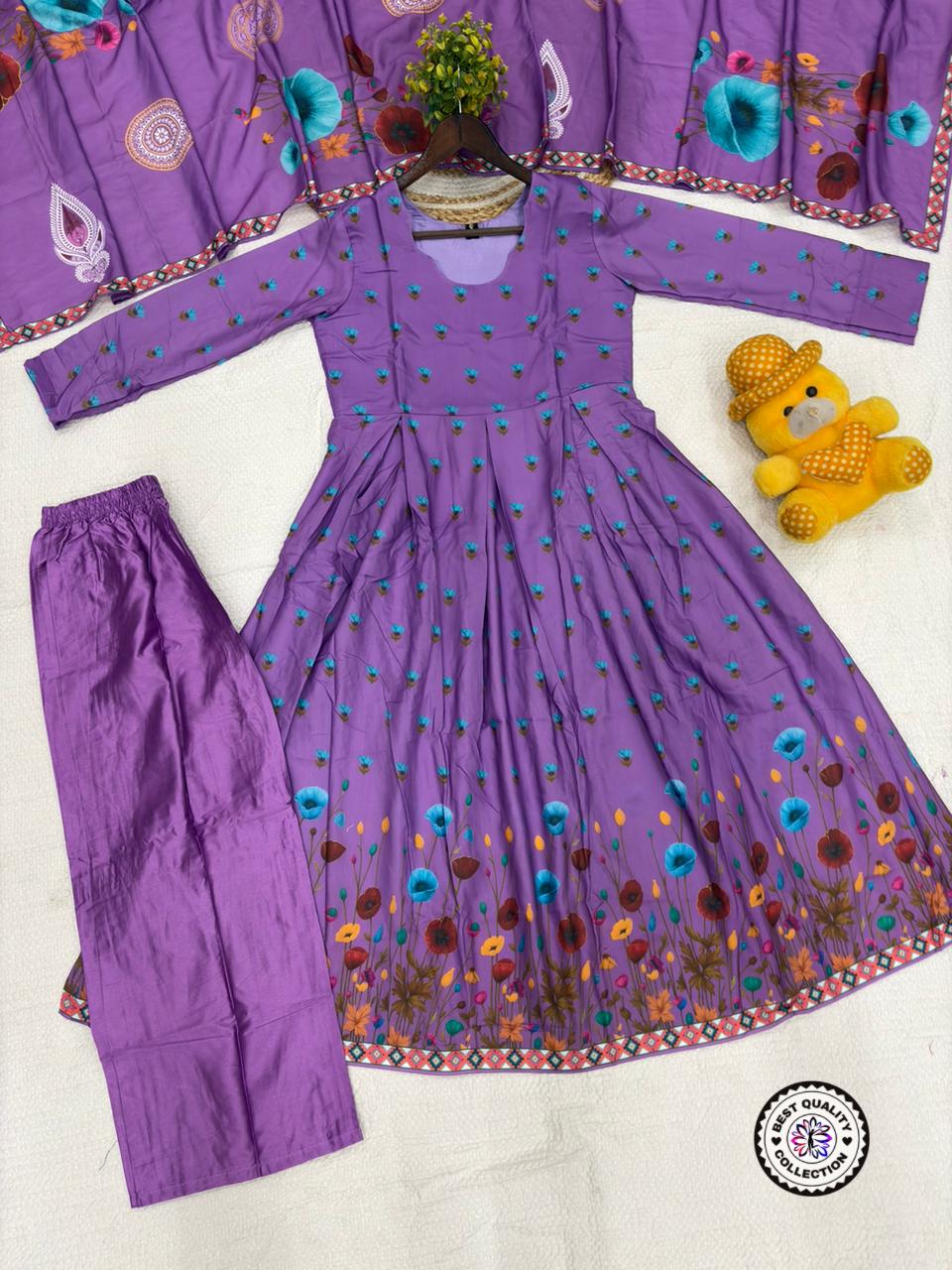 Lekha KL 5034 Muslin Cotton Printed Kurti Bottom With Dupatta