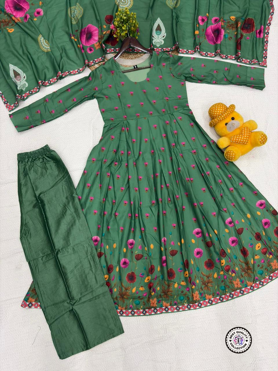 Lekha KL 5034 Muslin Cotton Printed Kurti Bottom With Dupatta