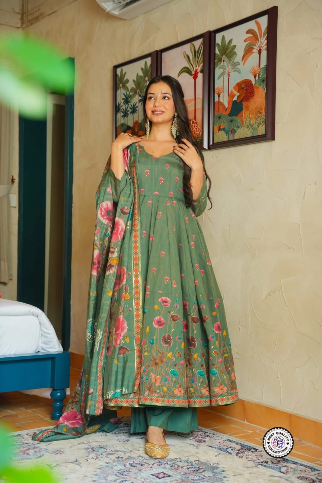 Lekha KL 5034 Muslin Cotton Printed Kurti Bottom With Dupatta