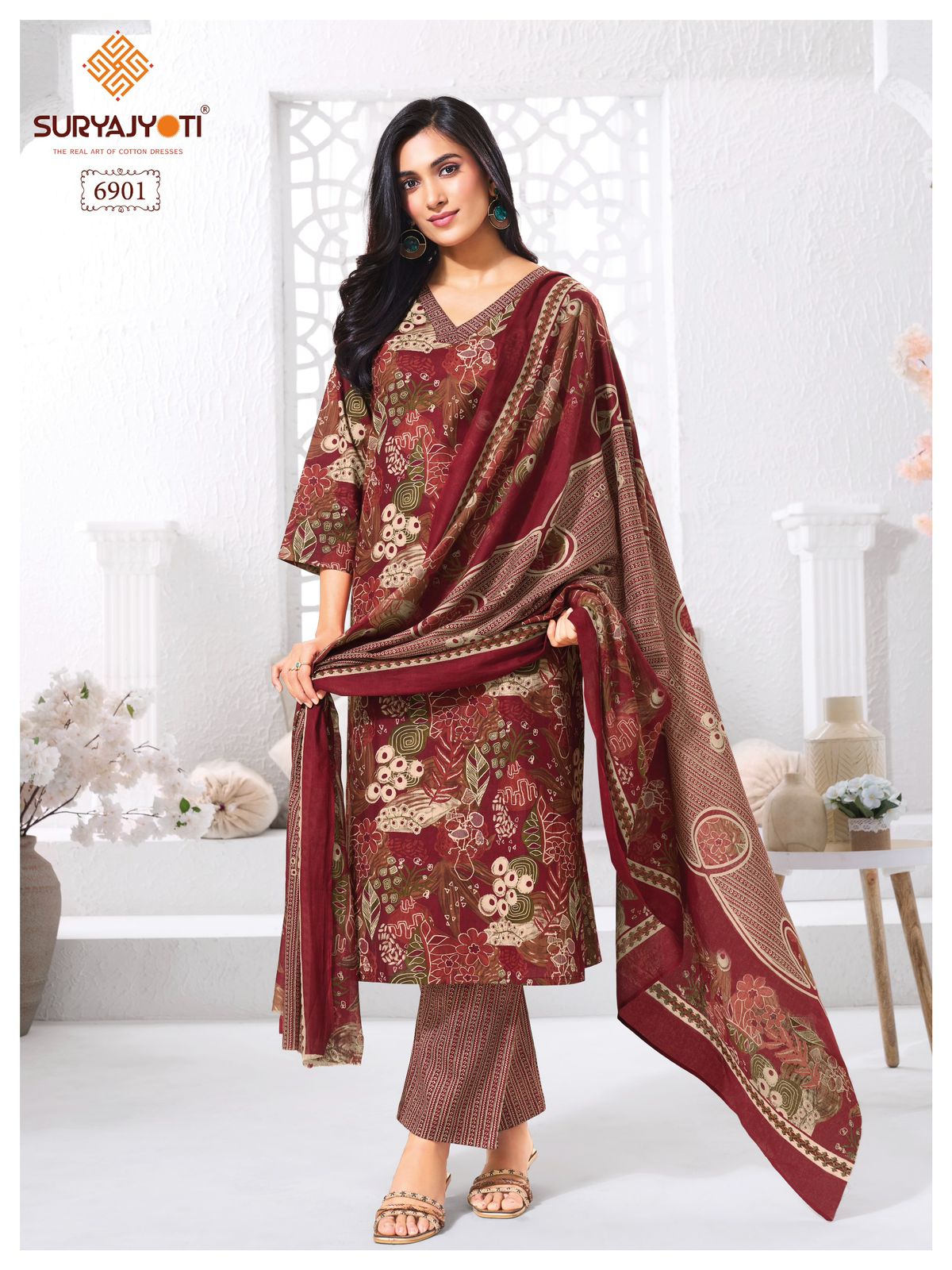 Suryajyoti Trendy Cotton Vol 69 Cotton Printed Kurti Bottom With Dupatta
