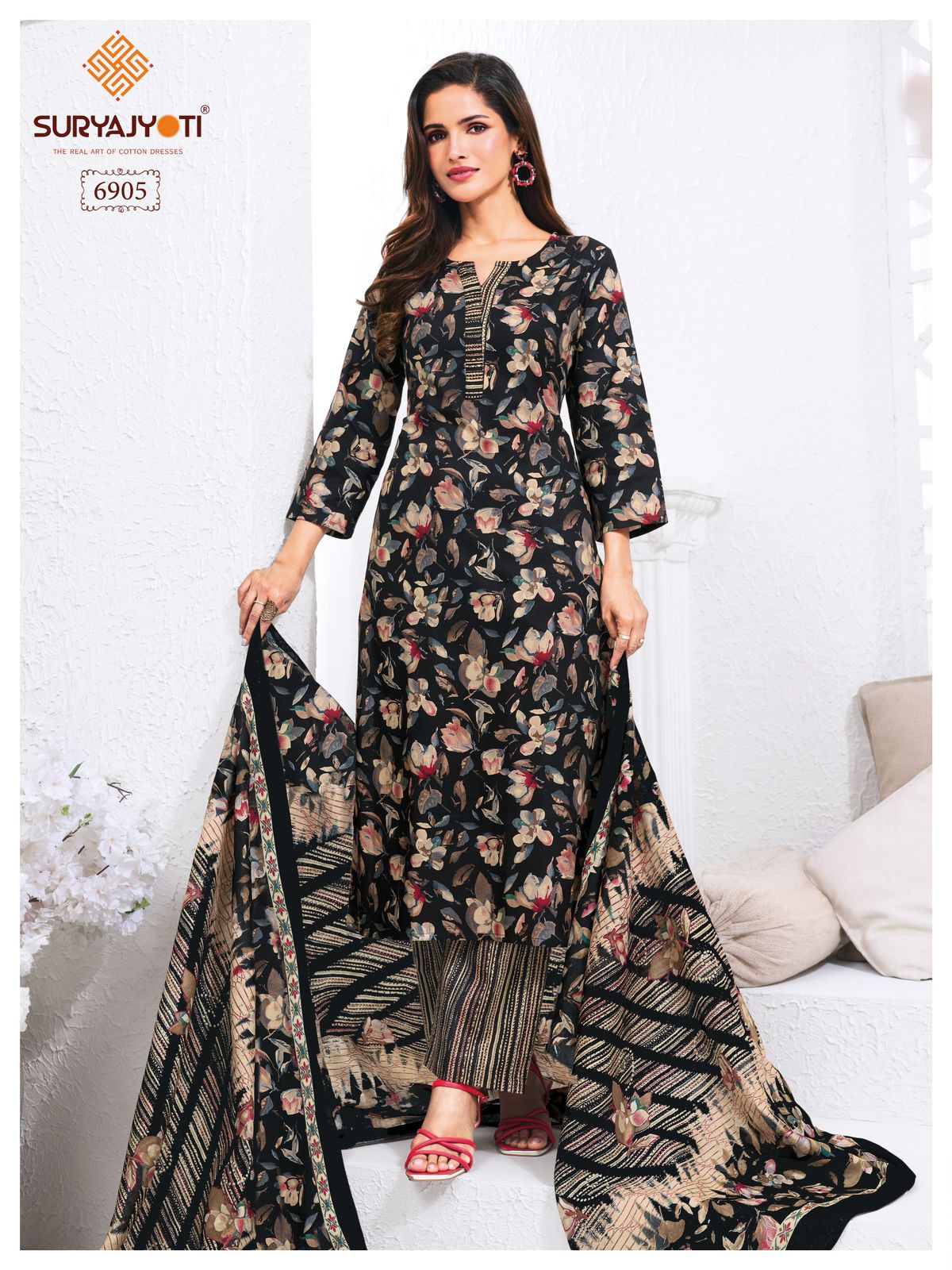 Suryajyoti Trendy Cotton Vol 69 Cotton Printed Kurti Bottom With Dupatta