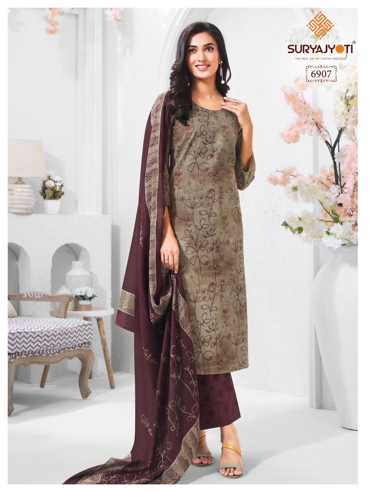 Suryajyoti Trendy Cotton Vol 69 Cotton Printed Kurti Bottom With Dupatta