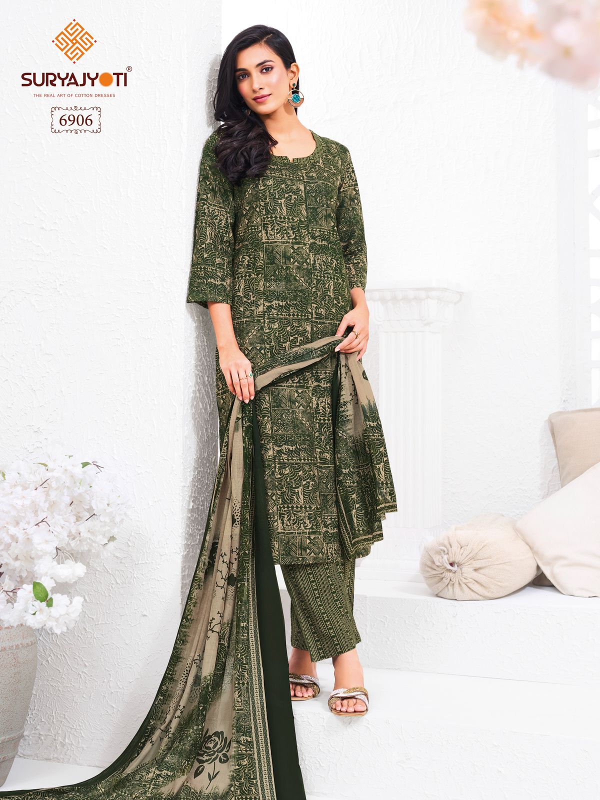 Suryajyoti Trendy Cotton Vol 69 Cotton Printed Kurti Bottom With Dupatta