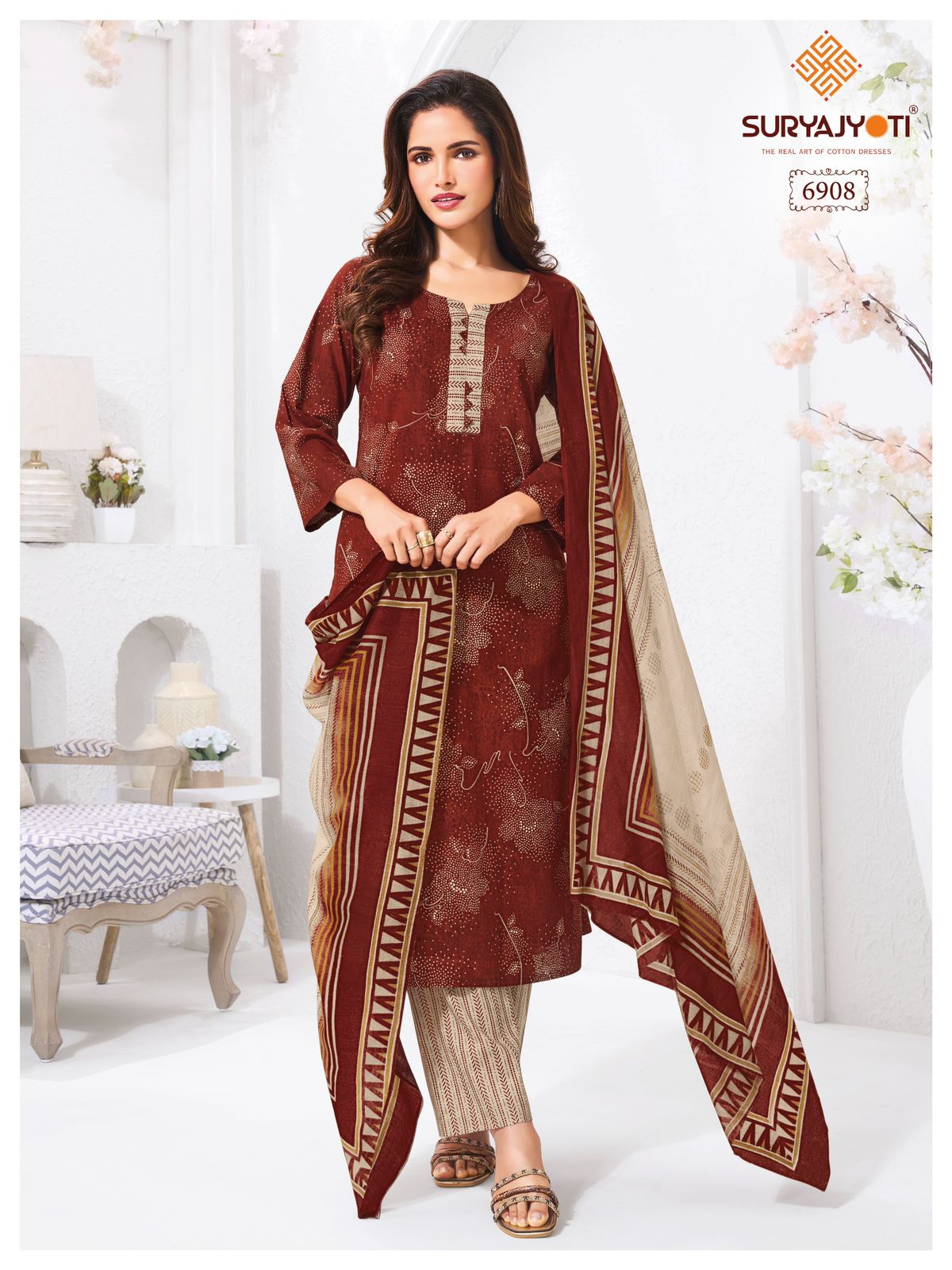 Suryajyoti Trendy Cotton Vol 69 Cotton Printed Kurti Bottom With Dupatta