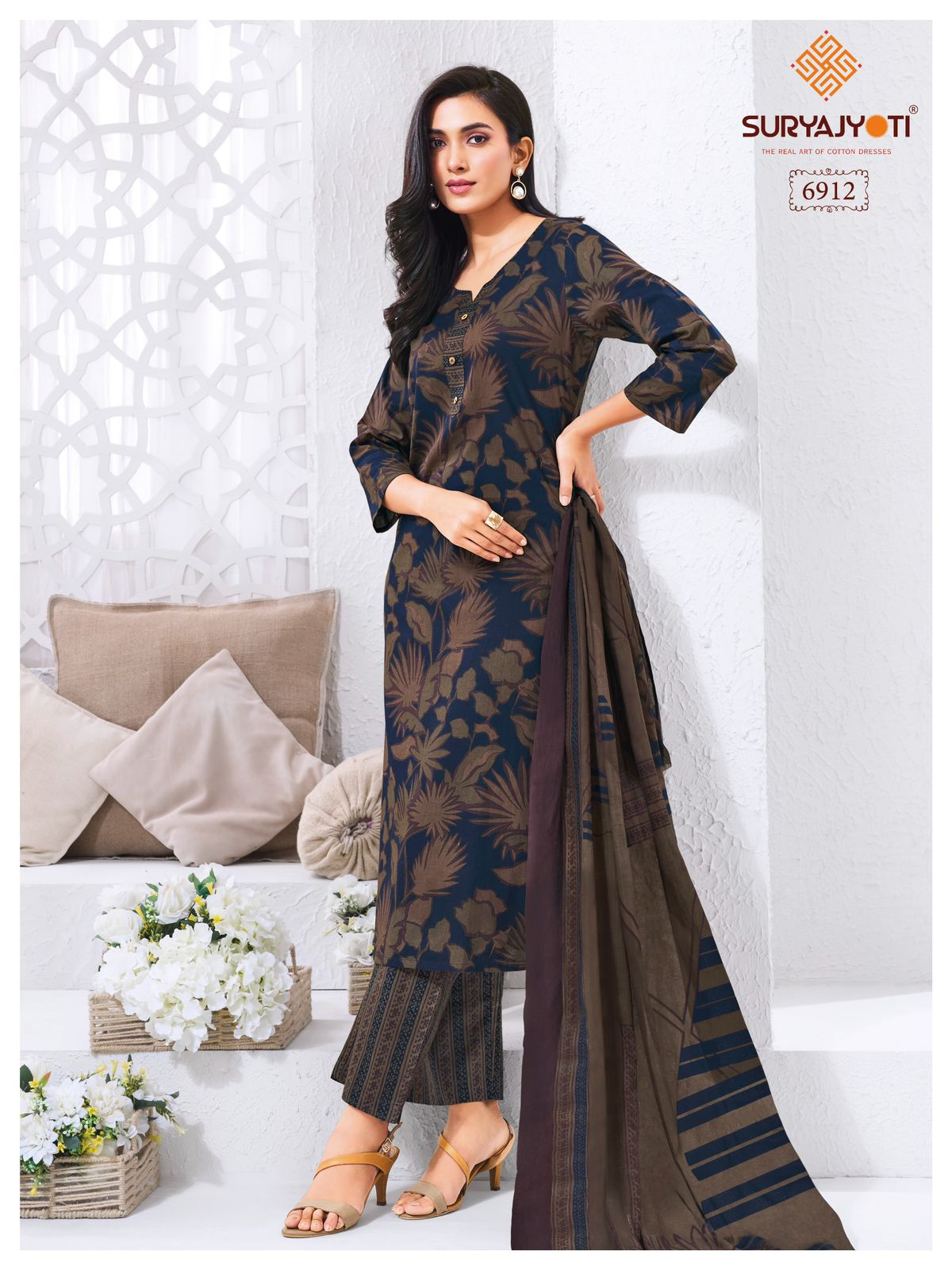Suryajyoti Trendy Cotton Vol 69 Cotton Printed Kurti Bottom With Dupatta