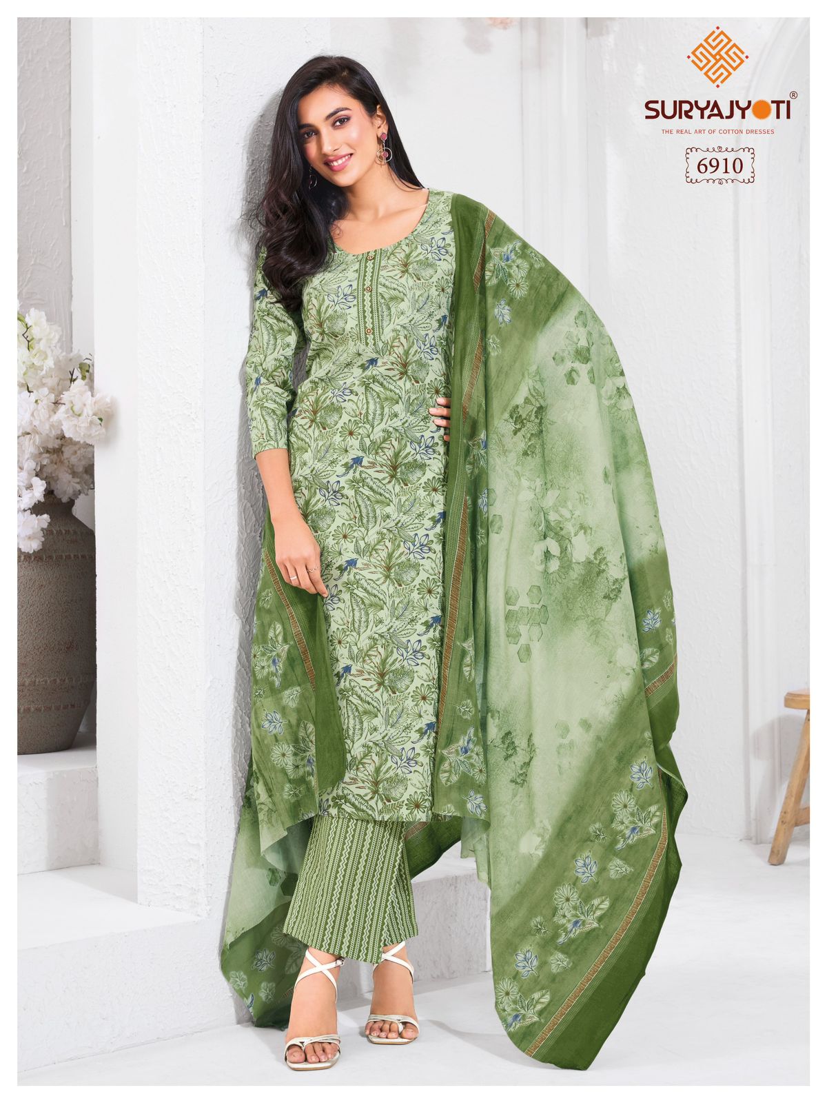 Suryajyoti Trendy Cotton Vol 69 Cotton Printed Kurti Bottom With Dupatta