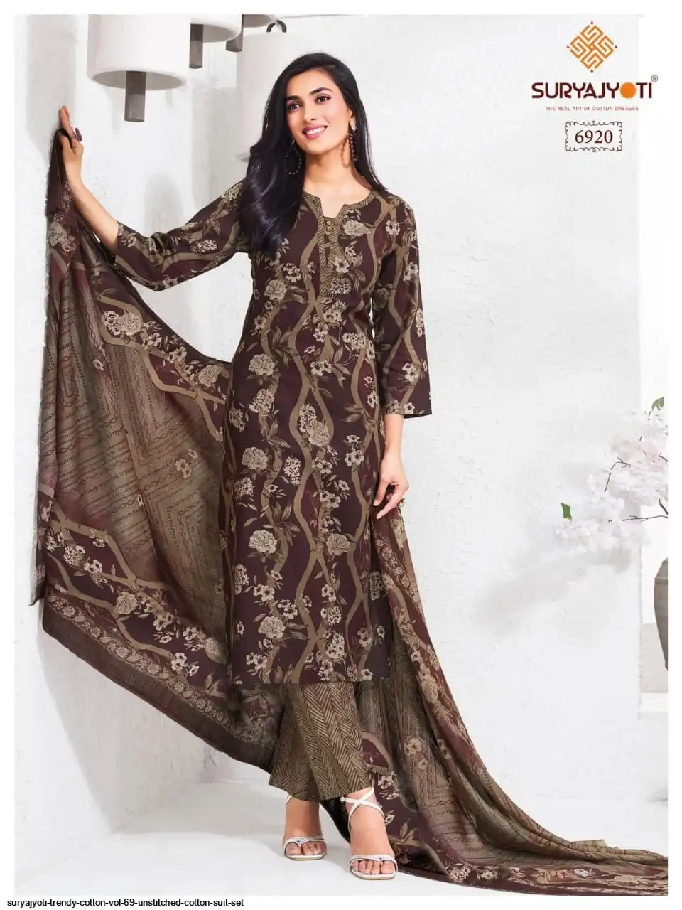 Suryajyoti Trendy Cotton Vol 69 Cotton Printed Kurti Bottom With Dupatta