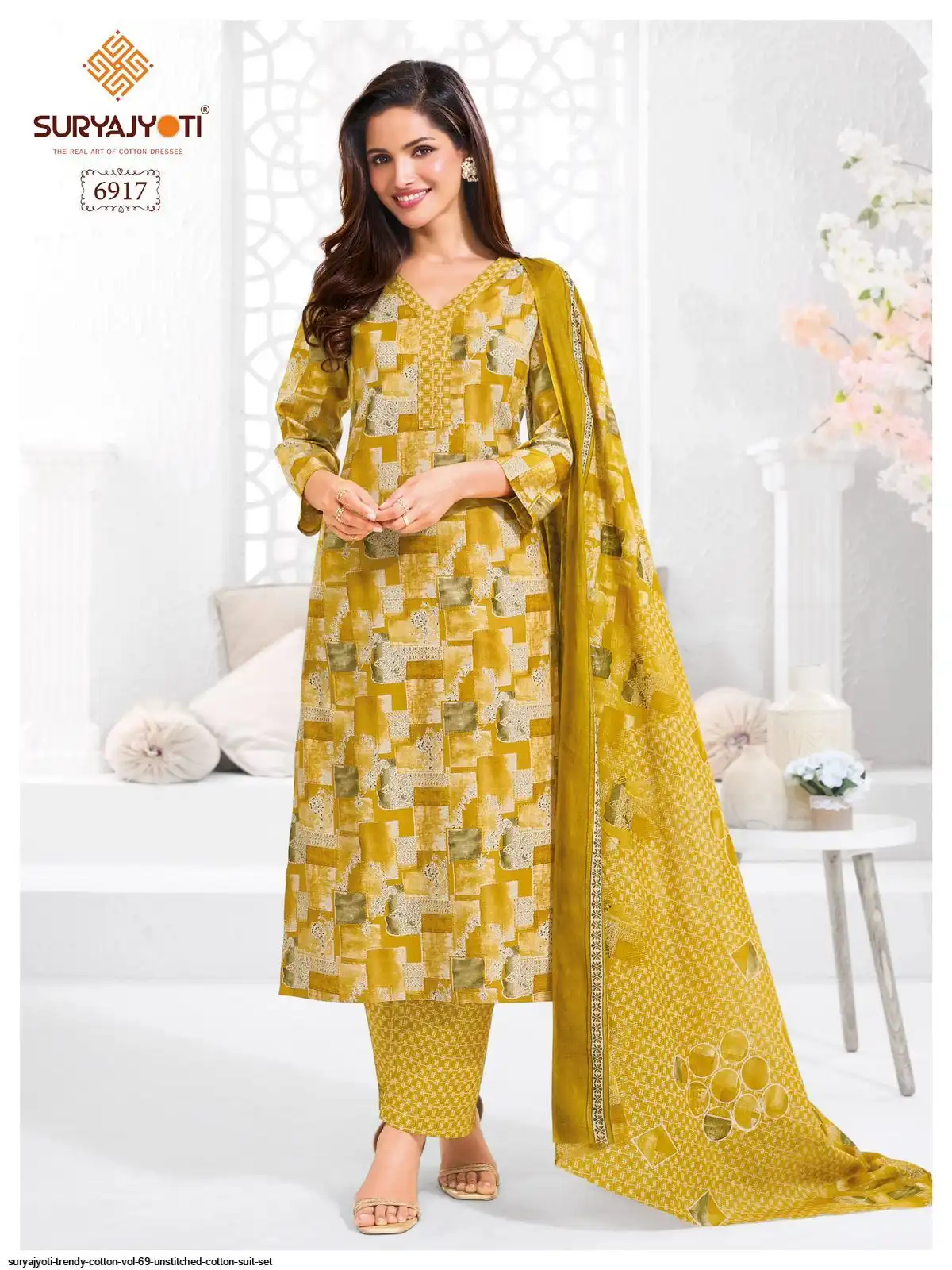 Suryajyoti Trendy Cotton Vol 69 Cotton Printed Kurti Bottom With Dupatta