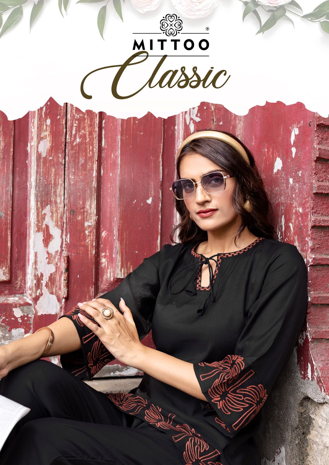 Mittoo Classic Viscose Weaving Hand Work Co Ord Set
