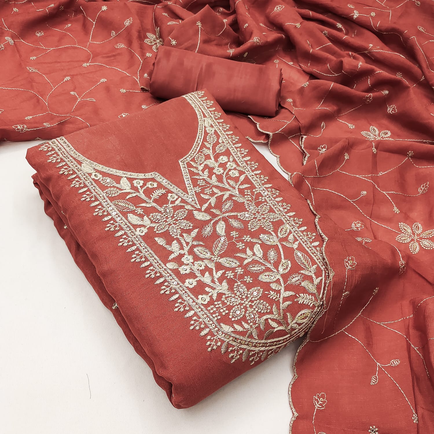 Designer Diary Milk 2 Vichitra Silk Multi Squance Work Dress Material Collection 