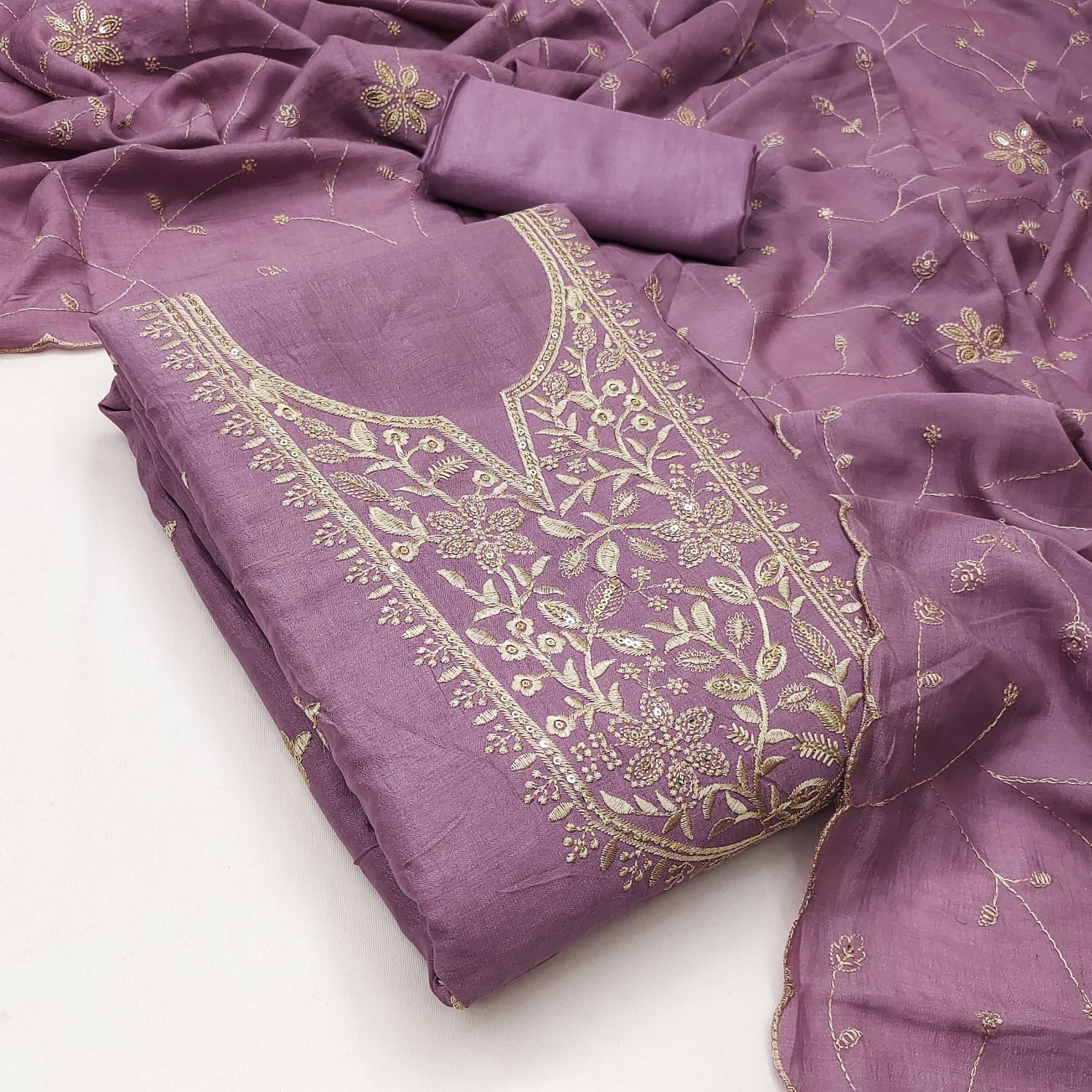 Designer Diary Milk 2 Vichitra Silk Multi Squance Work Dress Material Collection 