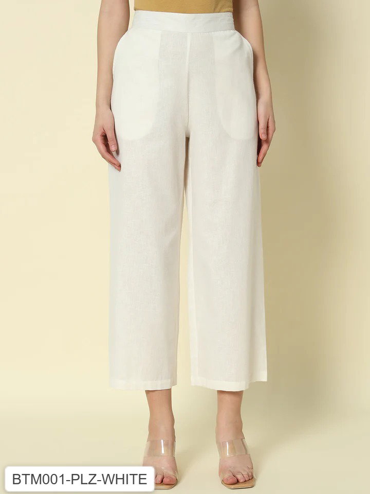 FIO BTM001 to BTM010 Cotton Solid Ankle Palazzo