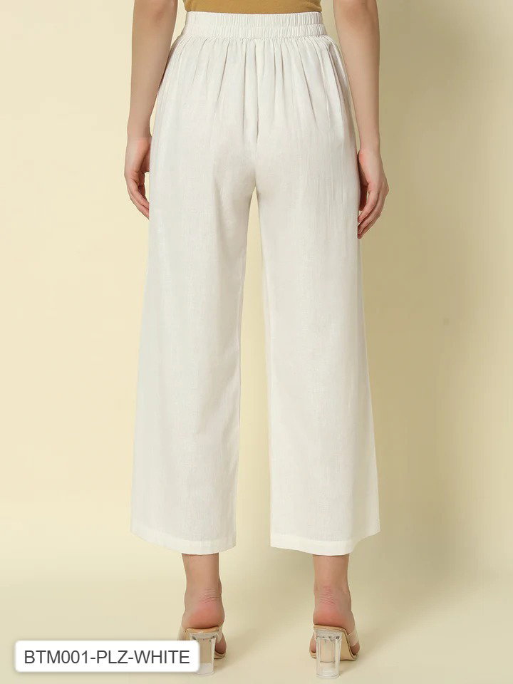 FIO BTM001 to BTM010 Cotton Solid Ankle Palazzo