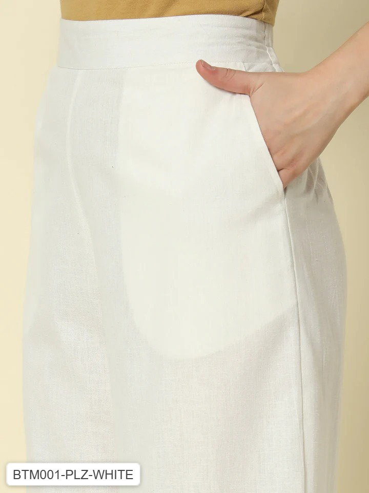 FIO BTM001 to BTM010 Cotton Solid Ankle Palazzo