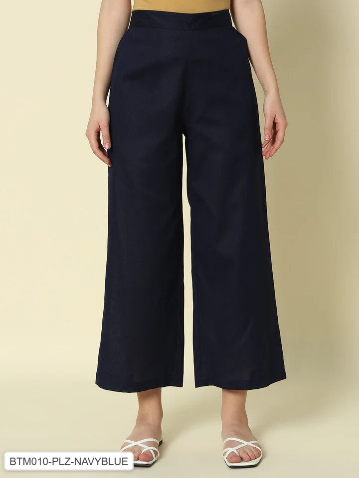 FIO BTM001 to BTM010 Cotton Solid Ankle Palazzo
