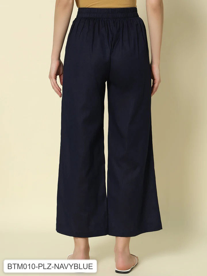 FIO BTM001 to BTM010 Cotton Solid Ankle Palazzo